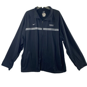 Nike‎ Vanderbilt College Football Jacket Mens XXL Black White Full Zip Pockets